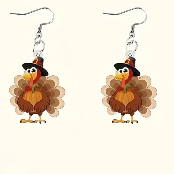 Turkey Dangle Earrings - Picture 1 of 3